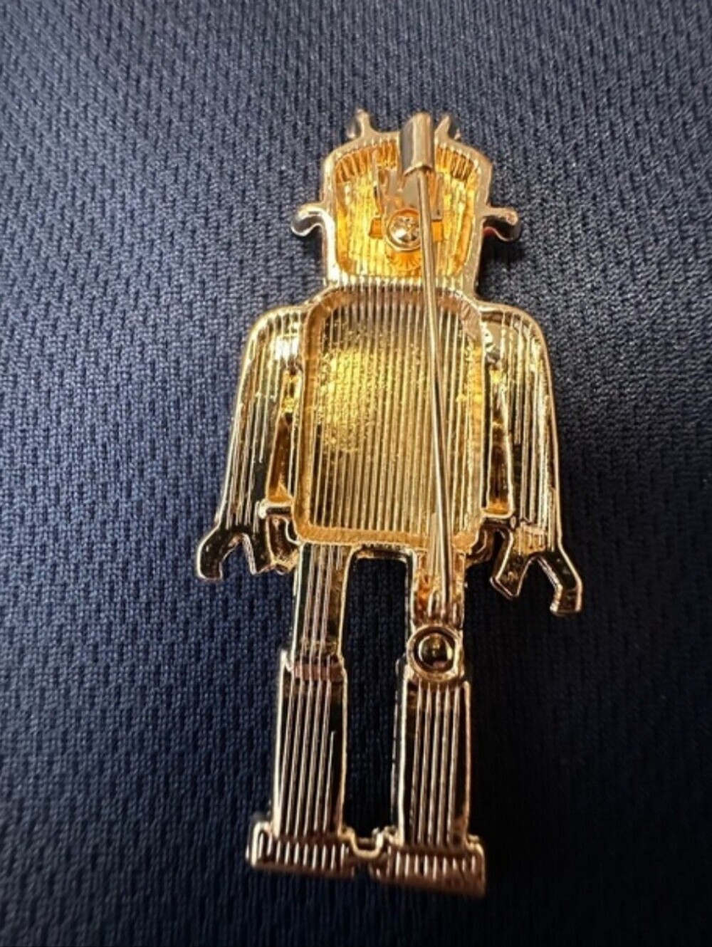Red Robot Enamel Brooch - Picture 2 of 3